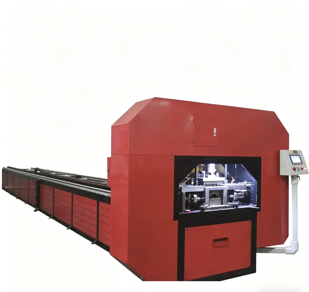 Fully automatic three-sided punching machine for H-sections
