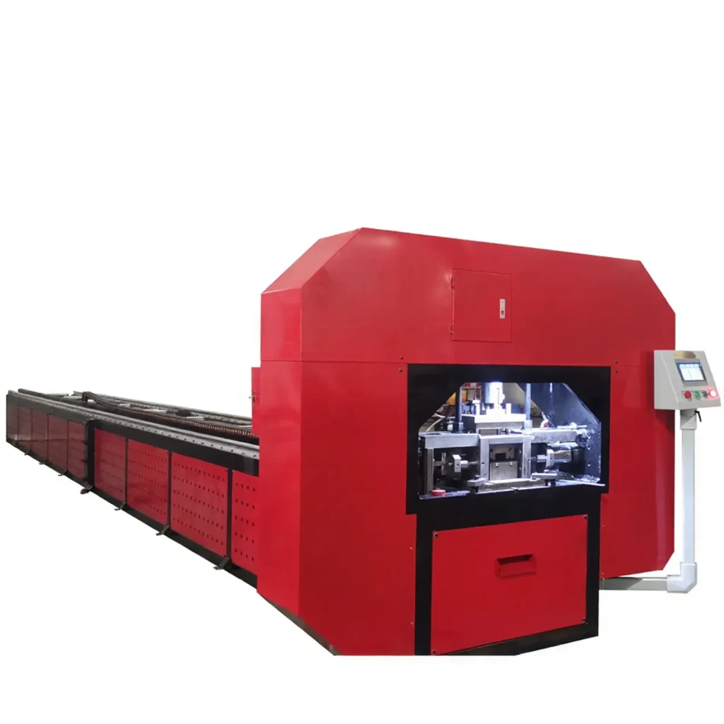 Three-sided punching system for H beam web and flanges
