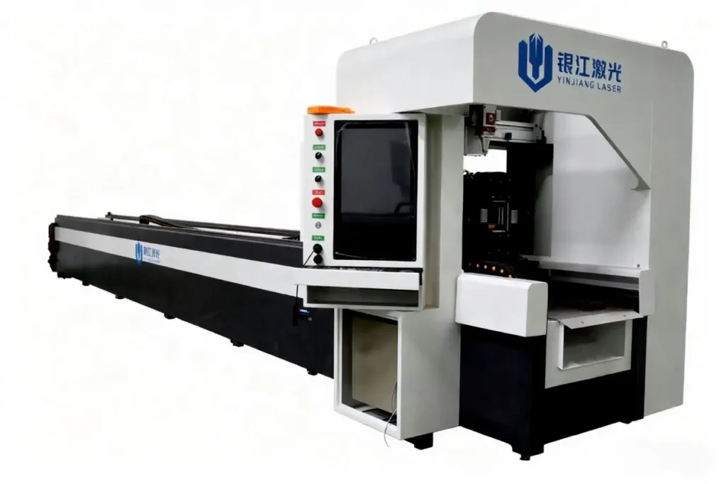 Automatic laser tube cutting machine for metal tubes and profiles